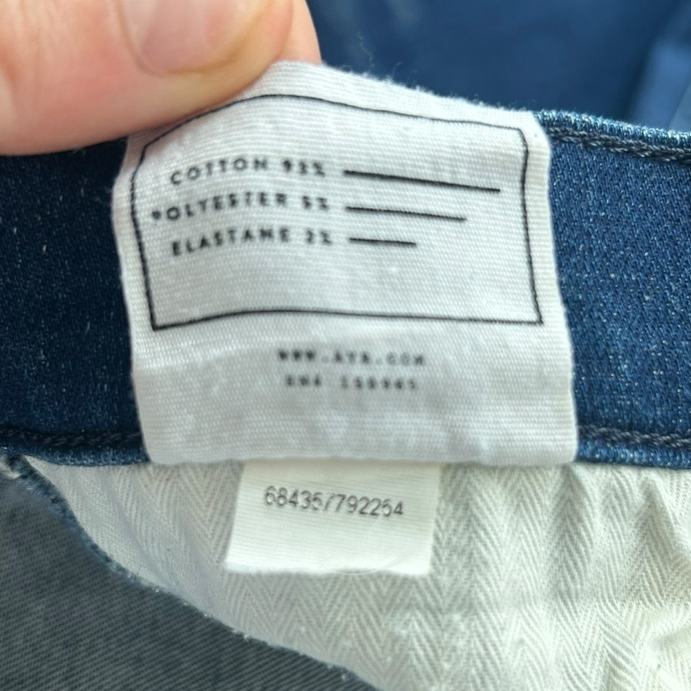 AYR The Skinny Split High Rise w/ Split Hem size 26 Dark Wash Distressed - Picture 14 of 14